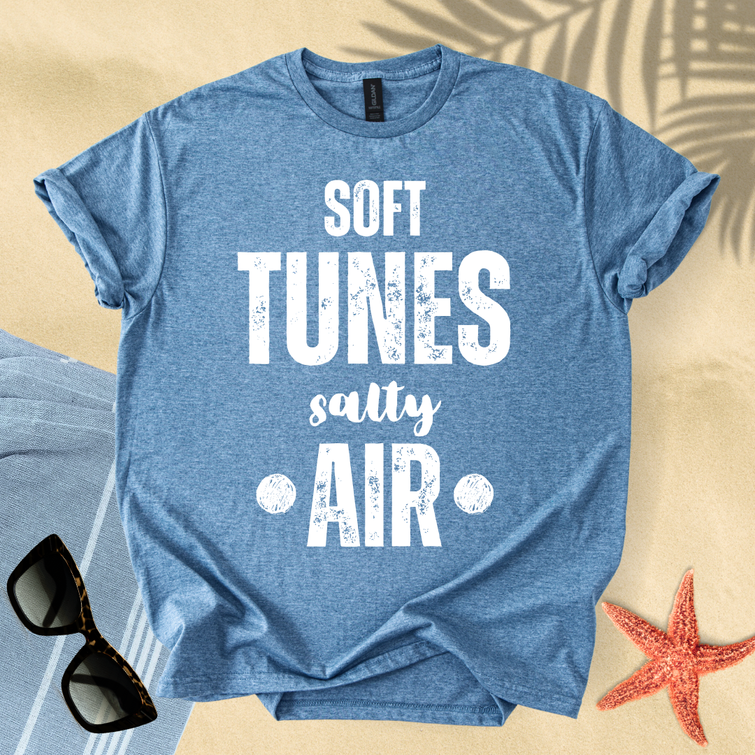 Soft tunes, salty air T-shirt