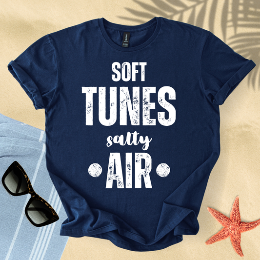 Soft tunes, salty air T-shirt