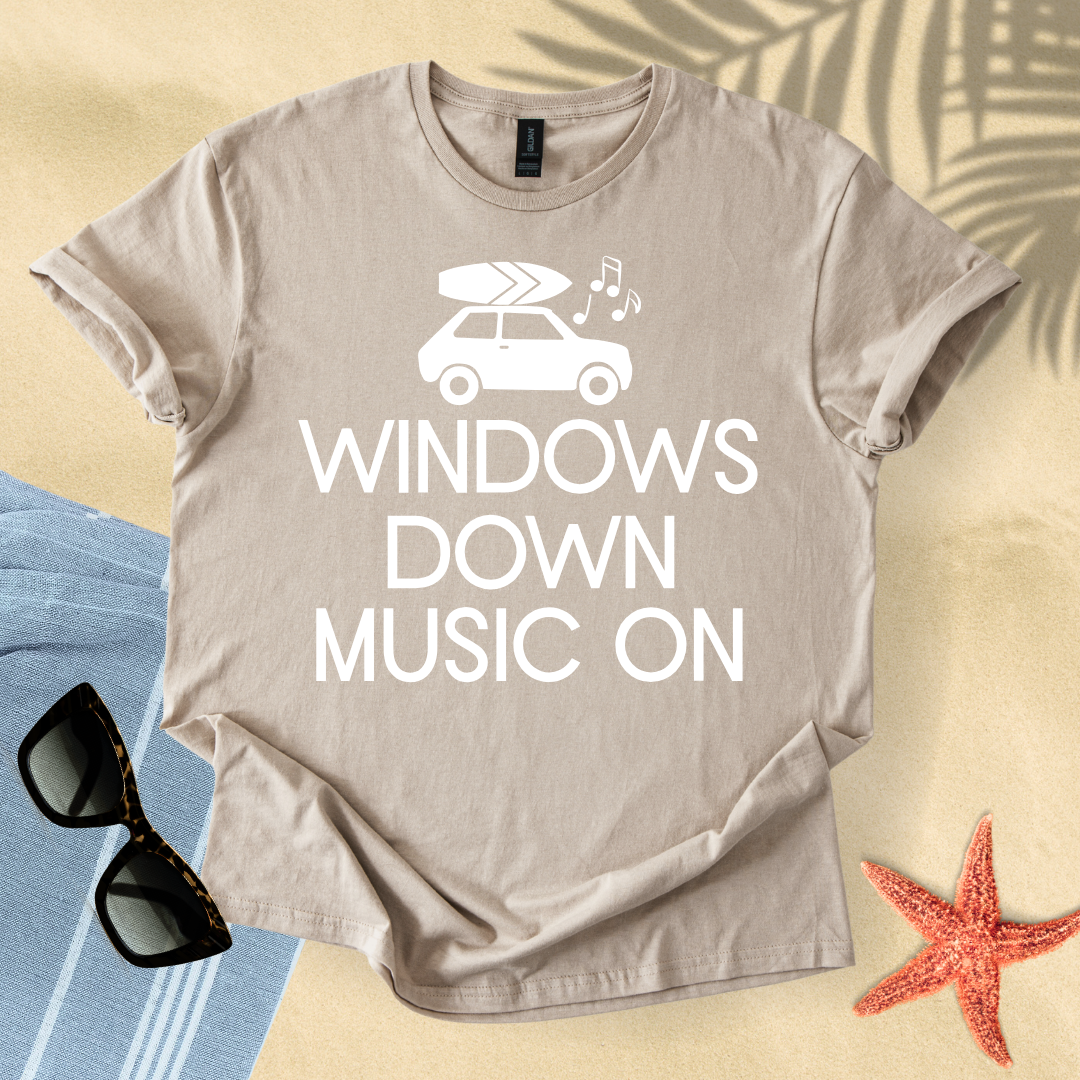 Windows down music on T-Shirt
