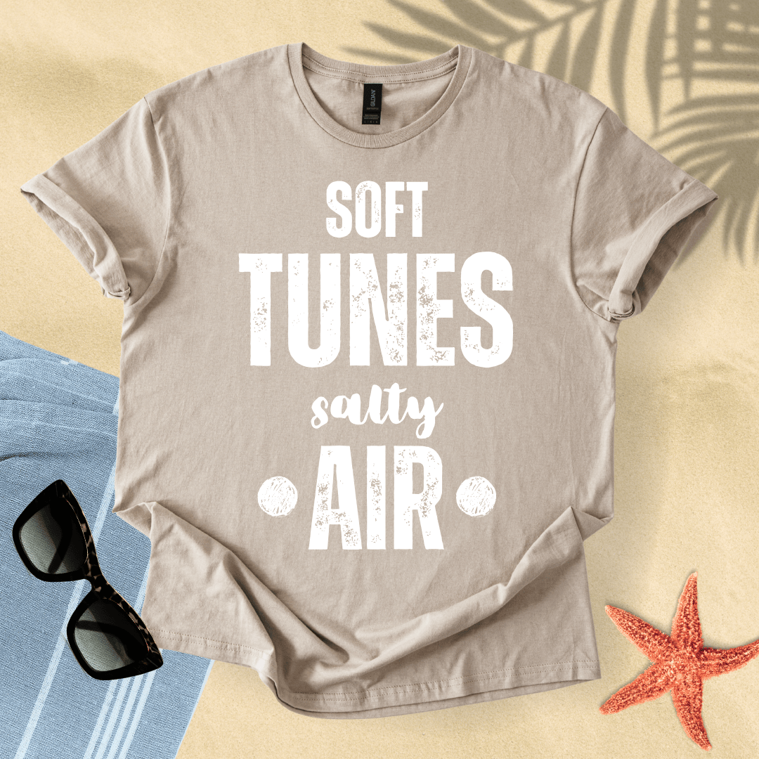 Soft tunes, salty air T-shirt
