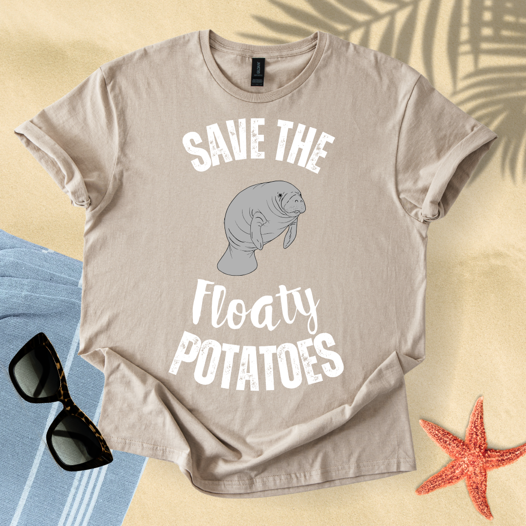 Save the floaty potatoes T-shirt