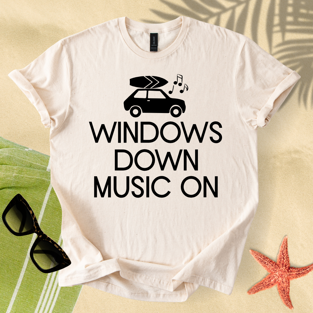 Windows down music on T-Shirt