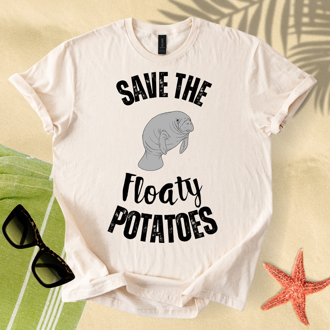 Save the floaty potatoes T-shirt