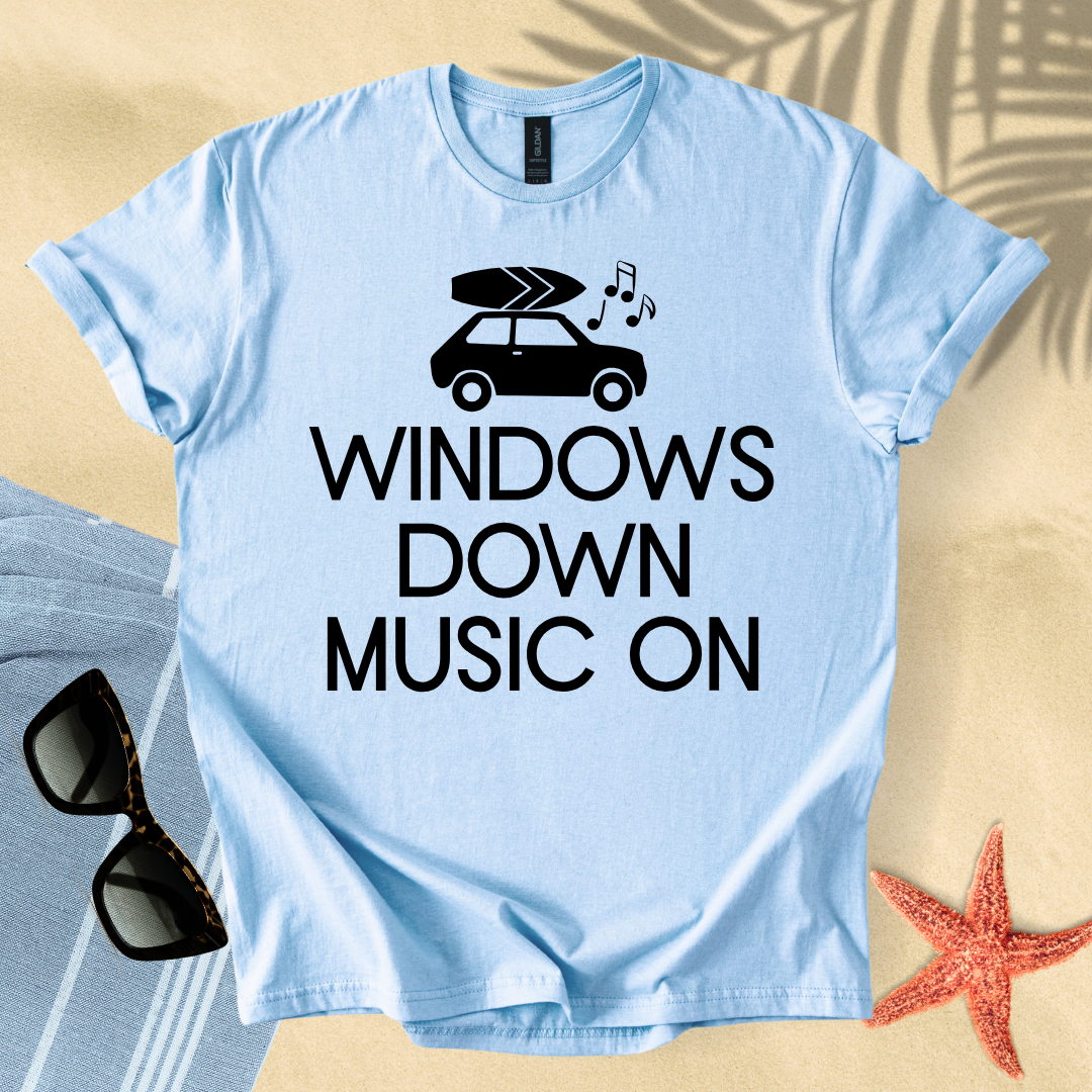 Windows down music on T-Shirt