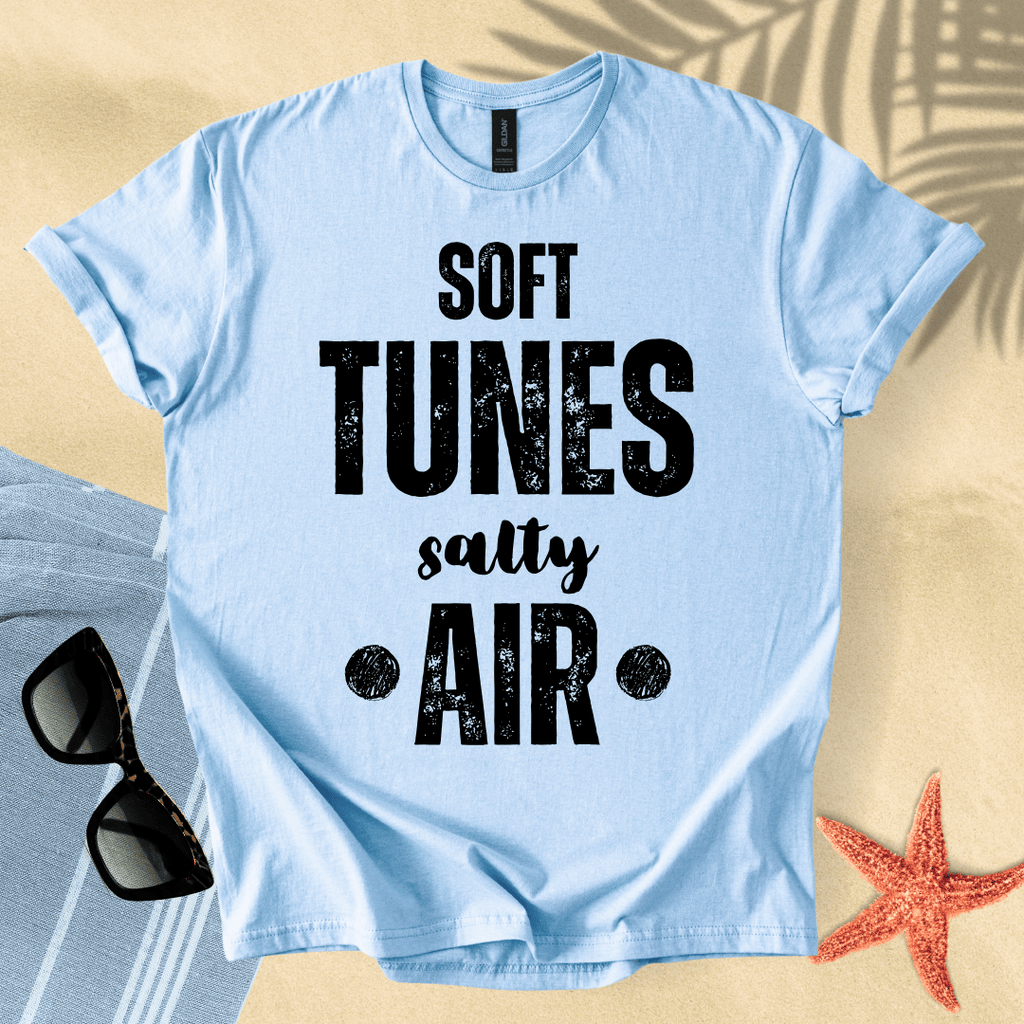 Soft tunes, salty air T-shirt