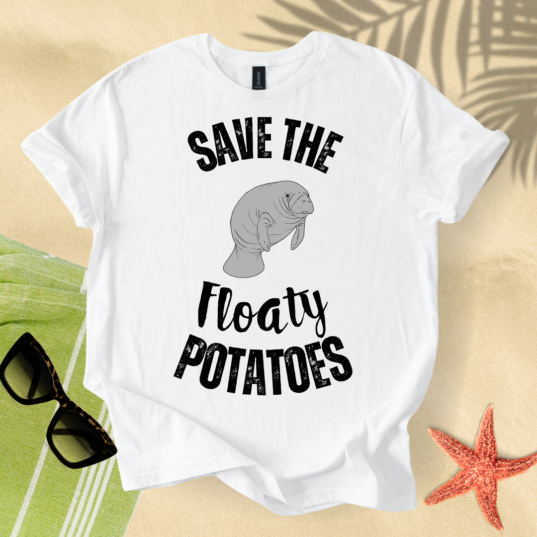 Save the floaty potatoes T-shirt