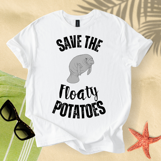 Save the floaty potatoes T-shirt
